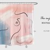 Pink Art Girls Body Abstract Shower Curtain, Waterproof with Hooks, Bathroom Set, Custom Sizes Available