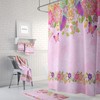 Pink Butterfly Shower Curtain with Optional Bath Set