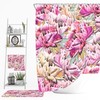 Pink Floral Shower Curtain - Feminine Bath Curtain with Optional Towels and Mat for Elegant Bathroom Decor