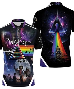 Pink Floyd Albums Mashup Dark Side Of The Moon 3D All Over Print Polo Shirt with Breathable Fabric for Pink Floyd Fans