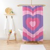 Pink Heart Shapes Abstract Shower Curtain Unique Eco-Friendly Material with Waterproof Design and Hooks for Decoration