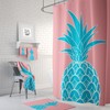 Pink Turquoise Pineapple Shower Curtain, Bring Tropical Fun to Your Bathroom Decor