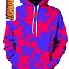 Pink and Violet Paint Splatter Unisex All Over Print 3D Hoodie with Paint Splatter Design