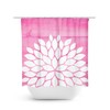 Pink and White Flower Shower Curtain for a Girly Farmhouse Bathroom