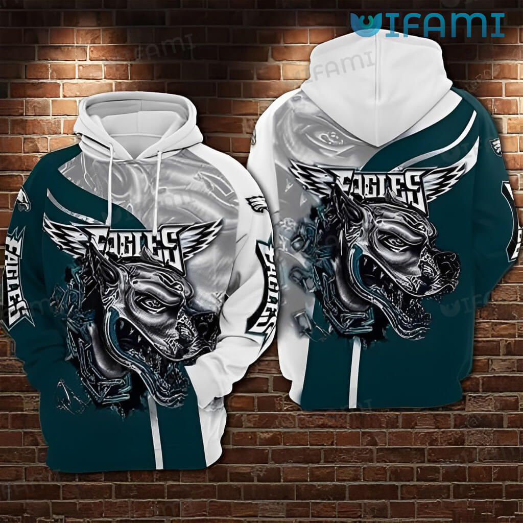 Pitbull Head Unique Philadelphia Eagles 3D Hoodie with Custom Print