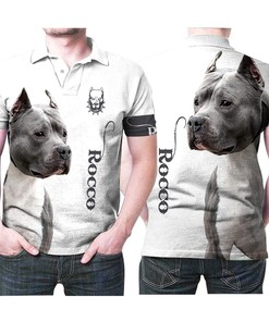 Pitbull Rocco Documentary Film Custom Name Personalized 3D All Over Print Polo Shirt with Breathable Fabric