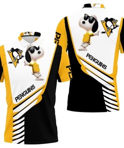 Pittsburgh Penguins Snoopy For Fans 3D All Over Print Polo Shirt with Athleisure-Inspired Design