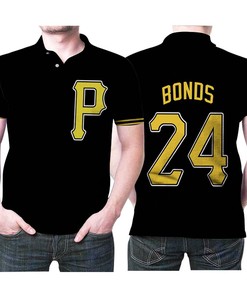 Pittsburgh Pirates Majestic Custom Polo Shirt: Barry Bonds #24, A Tribute to MLB Great Player