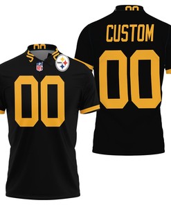 Pittsburgh Steelers 00 Any Name Color Rush Limited Polo Shirt to Get You Noticed