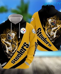 Pittsburgh Steelers Cool All Over Print Hoodie with Skull Grenade