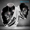 Pittsburgh Steelers Grenade Skull Logo All Over Print 3D Hoodie