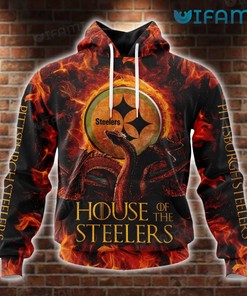 Pittsburgh Steelers House of the Steelers Dragon All Over Print Hoodie 3D