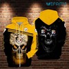 Pittsburgh Steelers Unique Death Skull All Over Print Zip Up Hoodie