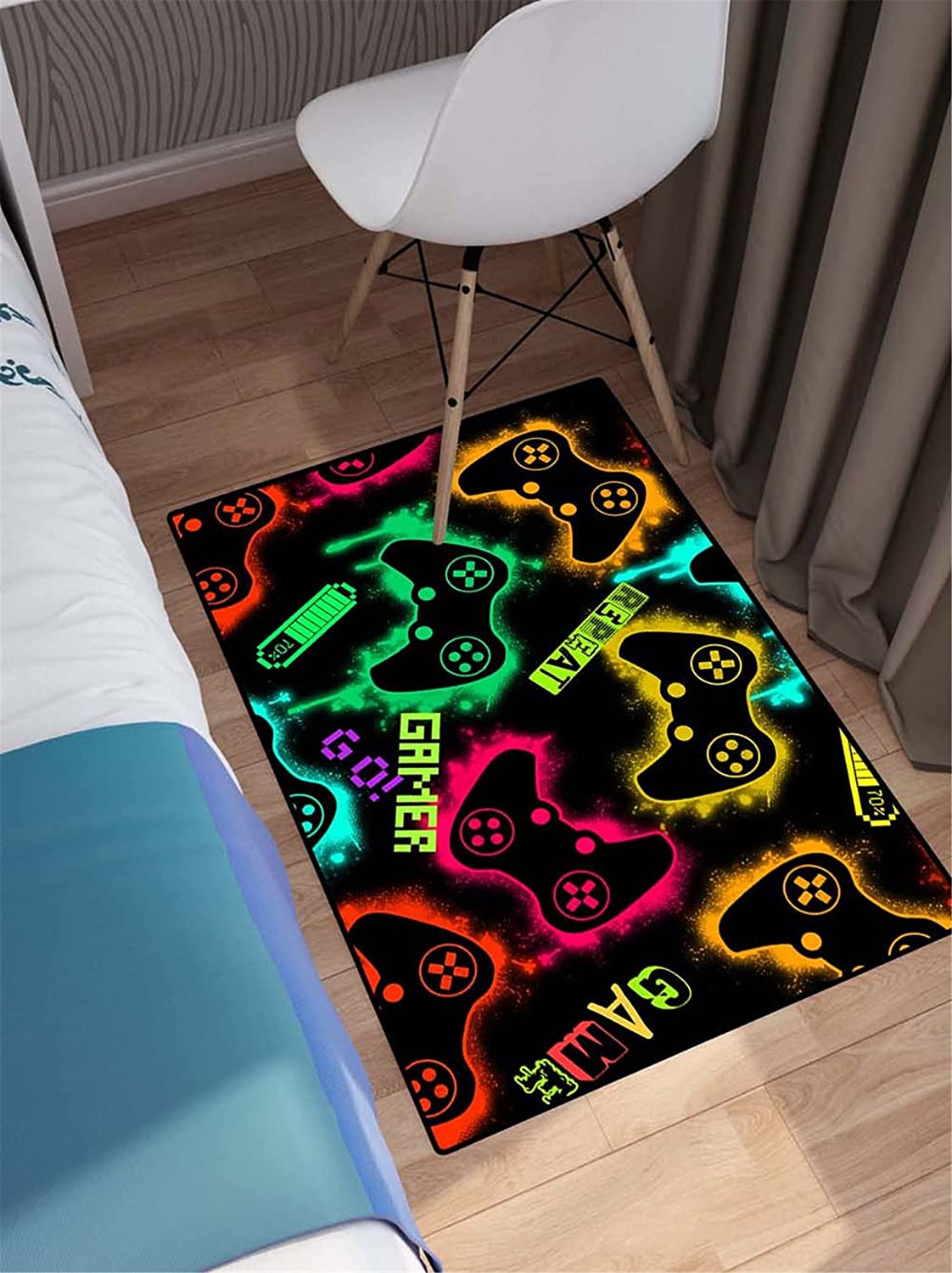 Playful Gaming Area Rug for Kids' Room: Featuring Modern Game Controller Design and Fun Game Room Rugs Perfect - Image 3