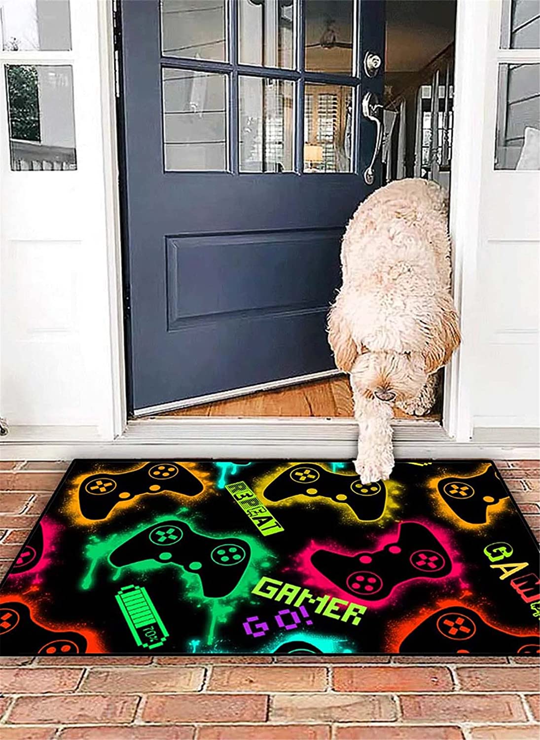 Playful Gaming Area Rug for Kids' Room: Featuring Modern Game Controller Design and Fun Game Room Rugs Perfect - Image 4