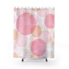 Playful Pink Circles Tub Curtain for a Fun Bathroom, 71 x 71 inch Contemporary Shower Curtain