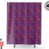 Plum Atomic Starburst Mid Century Modern Shower Curtain - Centuries Old Design with a Modern Twist