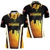Polo Shirt with All Over Print for Tampa Bay Buccaneers Superbowl Champions 2021 in Yellow Gold