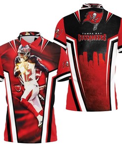 Polo Shirt with All Over Print for Tom Brady of Tampa Bay Buccaneers Superbowl Champions 2021