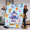 Pooh Bear Disney Fleece and Sherpa Blanket - Perfect for Bedding, Sofa, and Disney World Fans