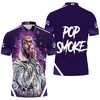 Pop Smoke 2020 Violet Neon Lights American Rapper 3D All Over Print Polo Shirt with Personalized All Over Print