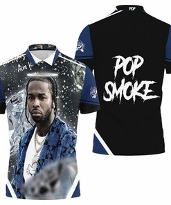 Pop Smoke Shoot for the Stars Aim for the Moon Diamond Universe 3D All Over Print Polo Shirt with Breathable Fabric