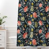 Poppy Floral Fabric Shower Curtain, Adds a Touch of Mystery to Your Boho Bathroom Decor, Dark Floral Boho Bath Curtain