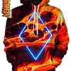 Portal Home Orange Unisex All Over Print 3D Hoodie with Portal Design