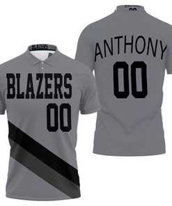 Portland Trail Blazers 00 Anthony Jersey Inspired 3D All Over Print Polo Shirt with Breathable Fabric