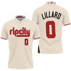 Portland Trail Blazers Damian Lillard 0 2020 Nba White Rip City Jersey Inspired Polo Shirt Personalized All Over Print