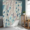 Prairie Wildflower Shower Curtain | Botanical Foliage and Floral Pattern | Fabric Bathroom Curtain and Mat