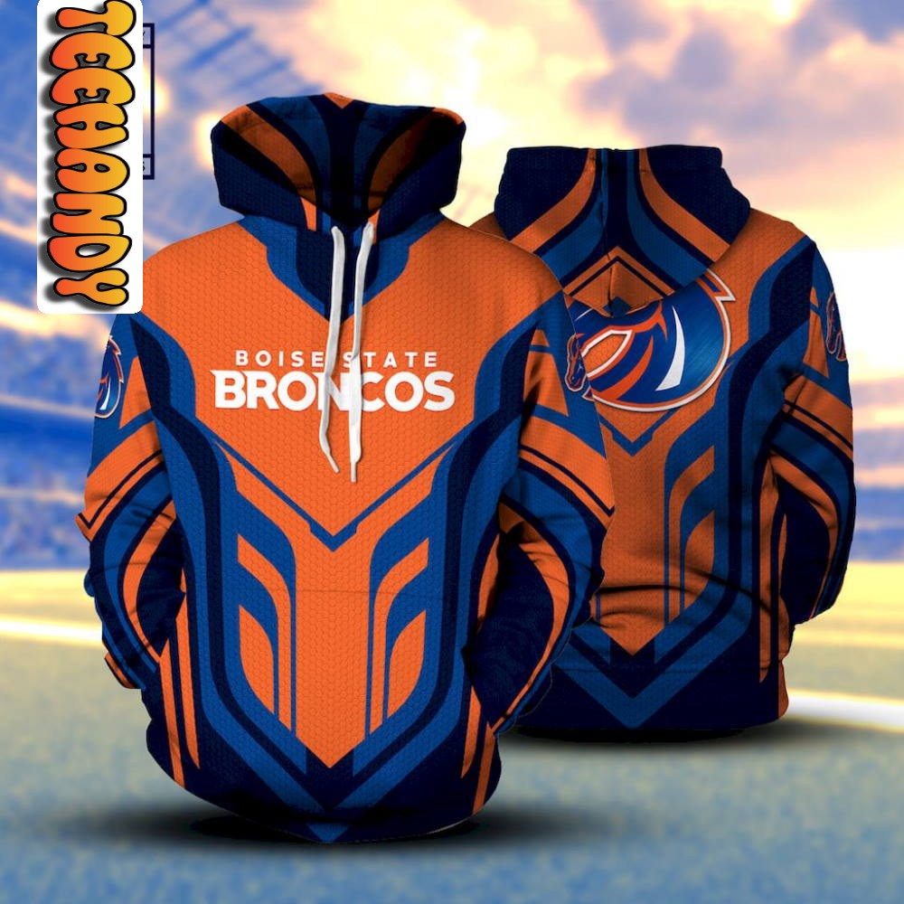 Premium Custom All Over Print 3D Hoodie of Boise State Broncos