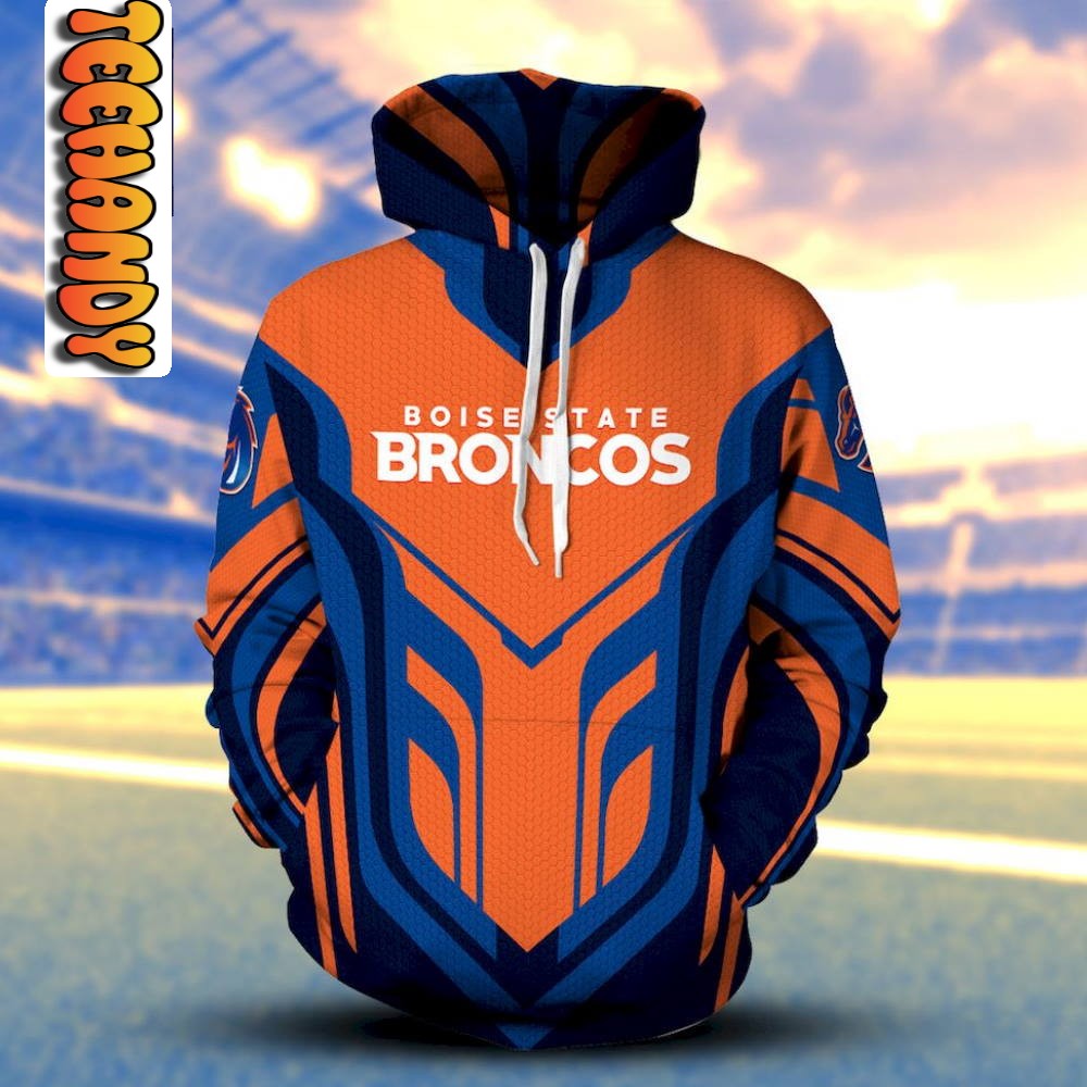 Premium Custom All Over Print 3D Hoodie of Boise State Broncos - Image 2