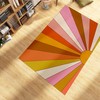 Preppy Groovy Trippy Sun Rug for Cute Y2K 70s Style Cool Home Decor