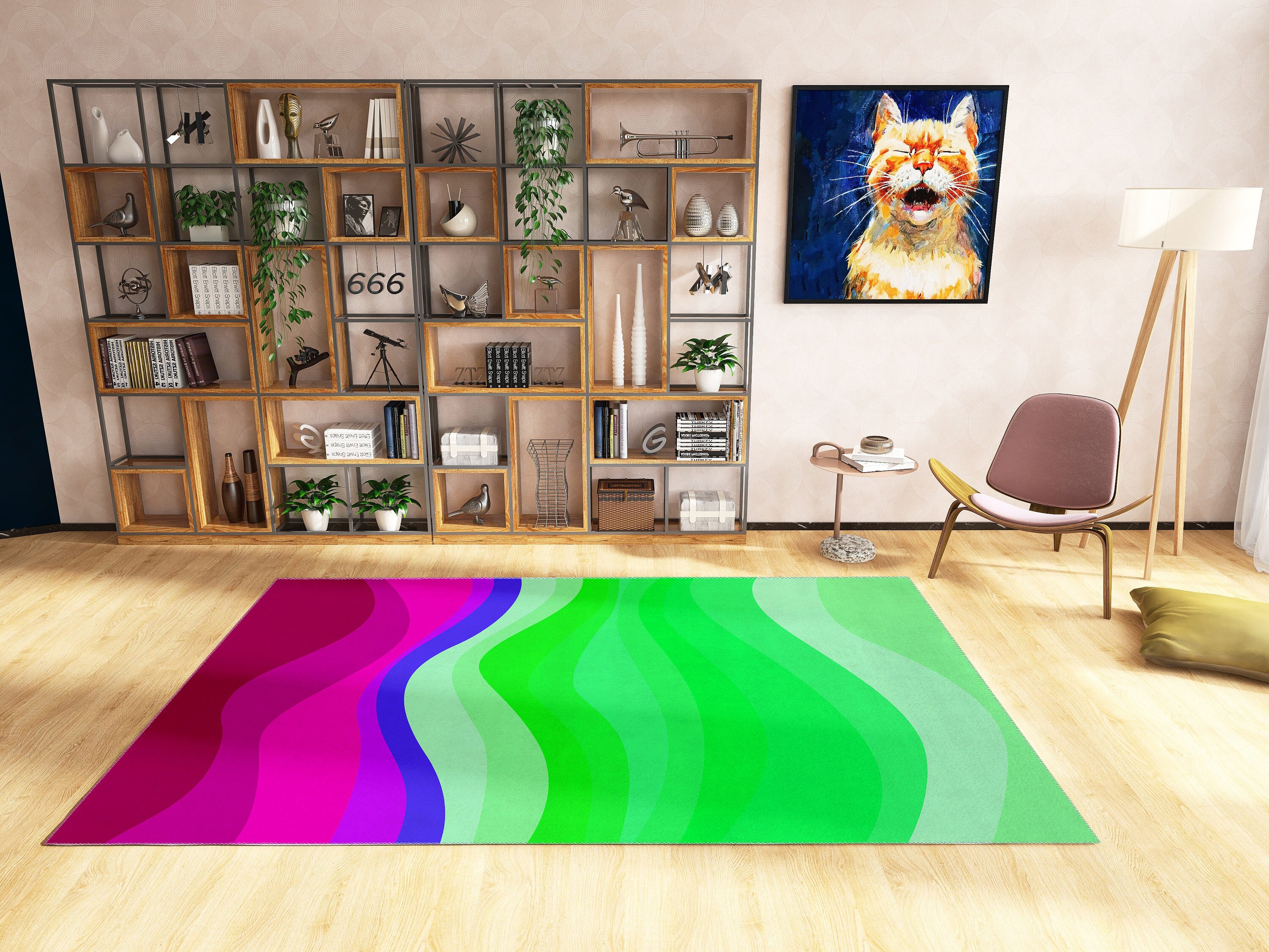 Preppy Personalized Room Decor Area Rug for Chic Living Room or Bedroom - Image 2