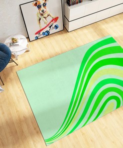 Preppy Rug with Customizable Text for Stylish Living Room or Bedroom Decoration