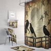 Primitive Grunge Shower Curtain, Rustic Crows and Stars Country Farmhouse Decor, Bath Mat and Towels Optional - SHOWER51