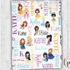 Princess Baby Blanket - Personalized Disney Blanket with Custom Princess Name for Girls