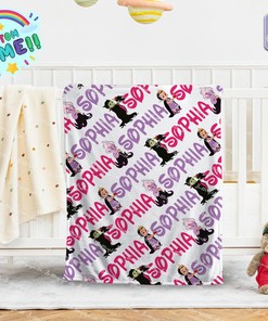 Princess Characters Custom Name Blanket - Perfect Gift for Kids