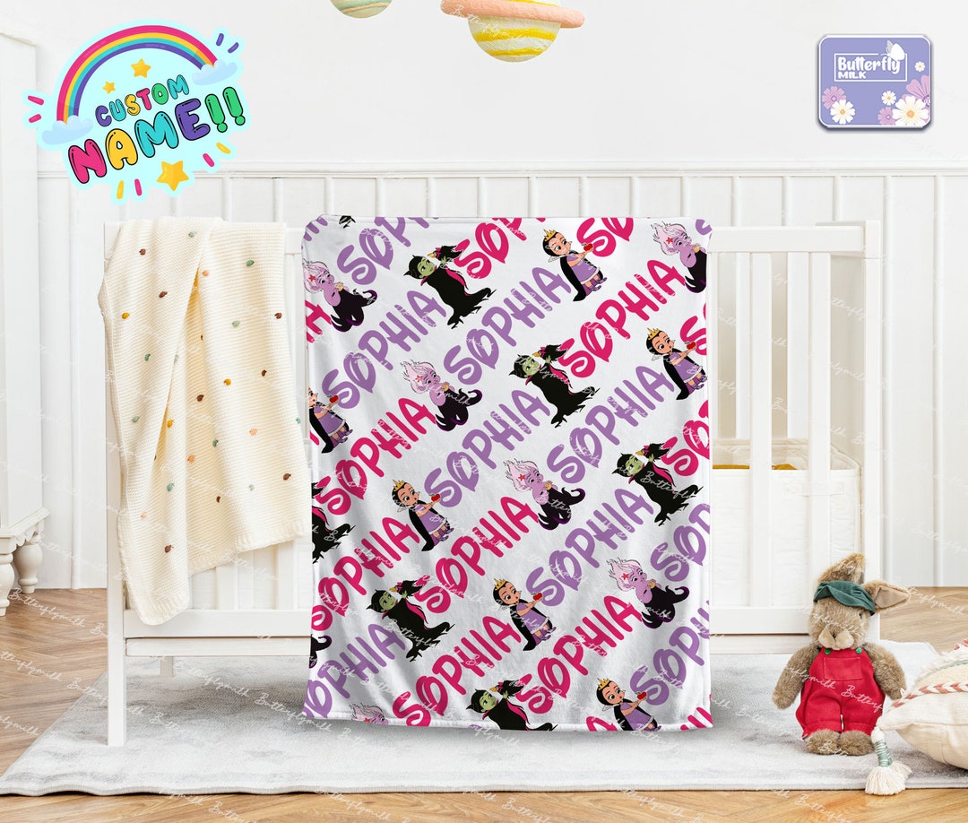 Princess Characters Custom Name Blanket - Perfect Gift for Kids