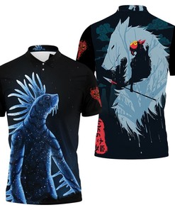 Princess Mononoke The Appearance of Jungle God Shishigami 3D All Over Print Polo Shirt with Breathable Fabric