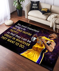 Printed Basketball Area Rug - Non-Slip Carpet for Teen Boy's Bedroom or Living Room - Stylish Home Decor and Gift Idea