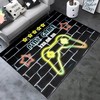 Printed Video Game T-Shirt, Hoodie, and Sweatshirt Area Rugs for Kids' Room, Gamer Mat Carpet for Living Room, Boys' Bedroom Gamepad Gift