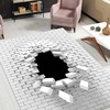 Psychedelic 3D Optical Illusion Area Rug - Soft Modern Home Decoration - Living Room Carpet with 3D Vortex Illusion