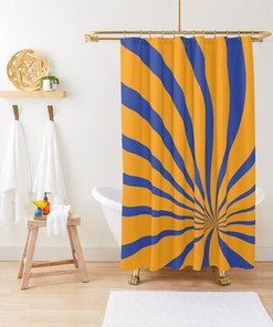 Psychedelic 70s Vintage Boho Shower Curtain - Featuring Trippy and Eco-Friendly Design - Waterproof and Includes Hooks!