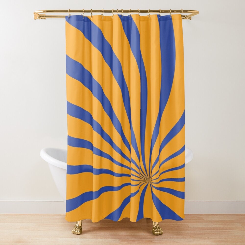 Psychedelic 70s Vintage Boho Shower Curtain - Featuring Trippy and Eco-Friendly Design - Waterproof and Includes Hooks! - Image 4