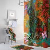 Psychedelic Cat Shower Curtain, Boho Hippie Bathroom Decor, Colorful Abstract Bath Print, Unique Home Decor Gift Idea