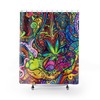 Psychedelic Shower Curtain, Colorful Bathroom Decor, Trippy Bath Art