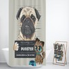 Pug Shower Curtain for a Playful Bathroom Decor