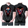 Punisher Skull Heritage Without Hate Eagle 3D Printed All Over Polo Shirt for Men